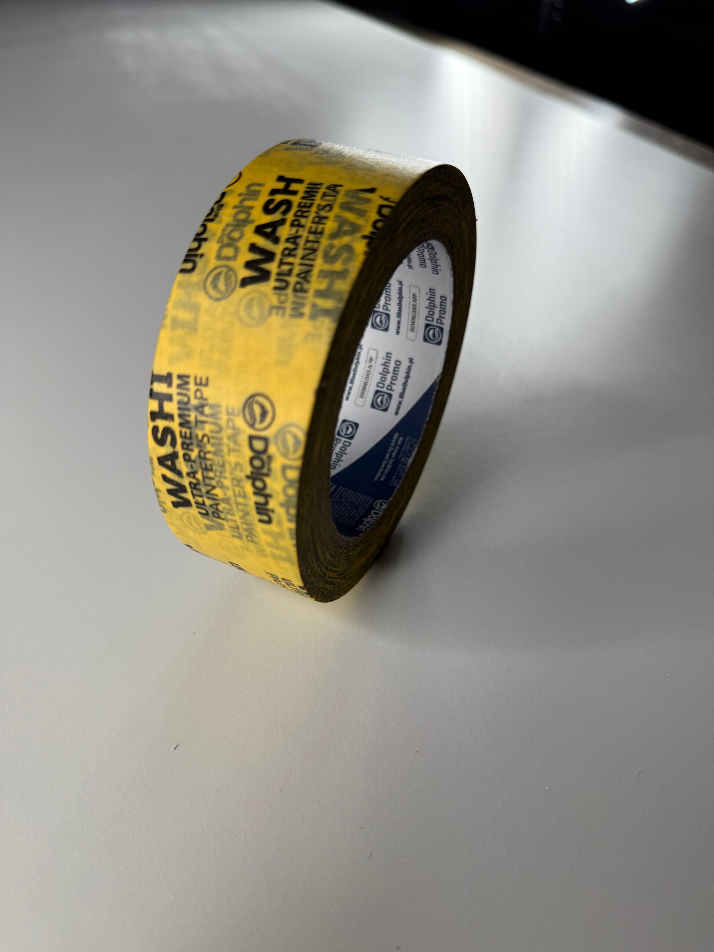 Професійна малярна стрічка Dolphin Washi Tape (TM Blue Dolphin) Ultra Premium, жовта 38 мм х 50 м