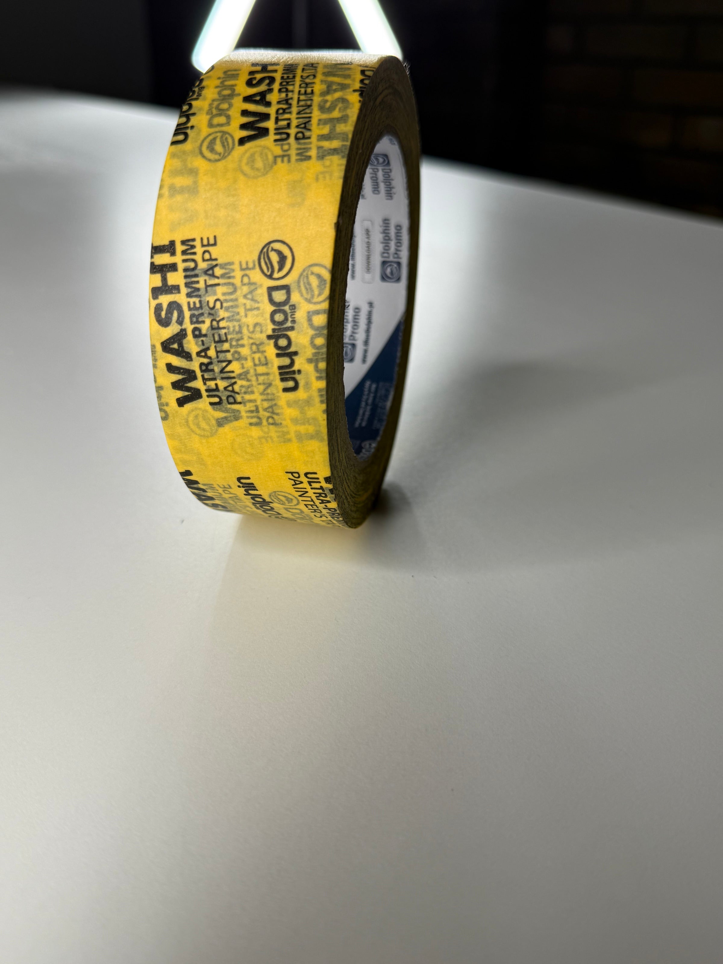 Професійна малярна стрічка Dolphin Washi Tape (TM Blue Dolphin) Ultra Premium, жовта 38 мм х 50 м