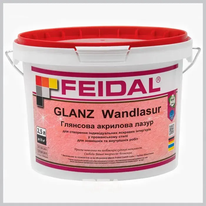 Прованс з блиском: Глянсова акрилова лазур Feidal GLANZ Wandlasur