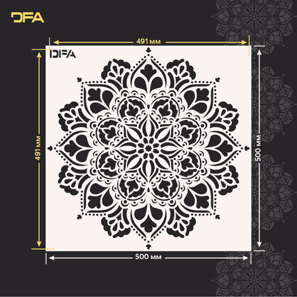 Розкішний візерунок для стін – трафарет DFA, який надихає 0,3-1 мм (С00117)