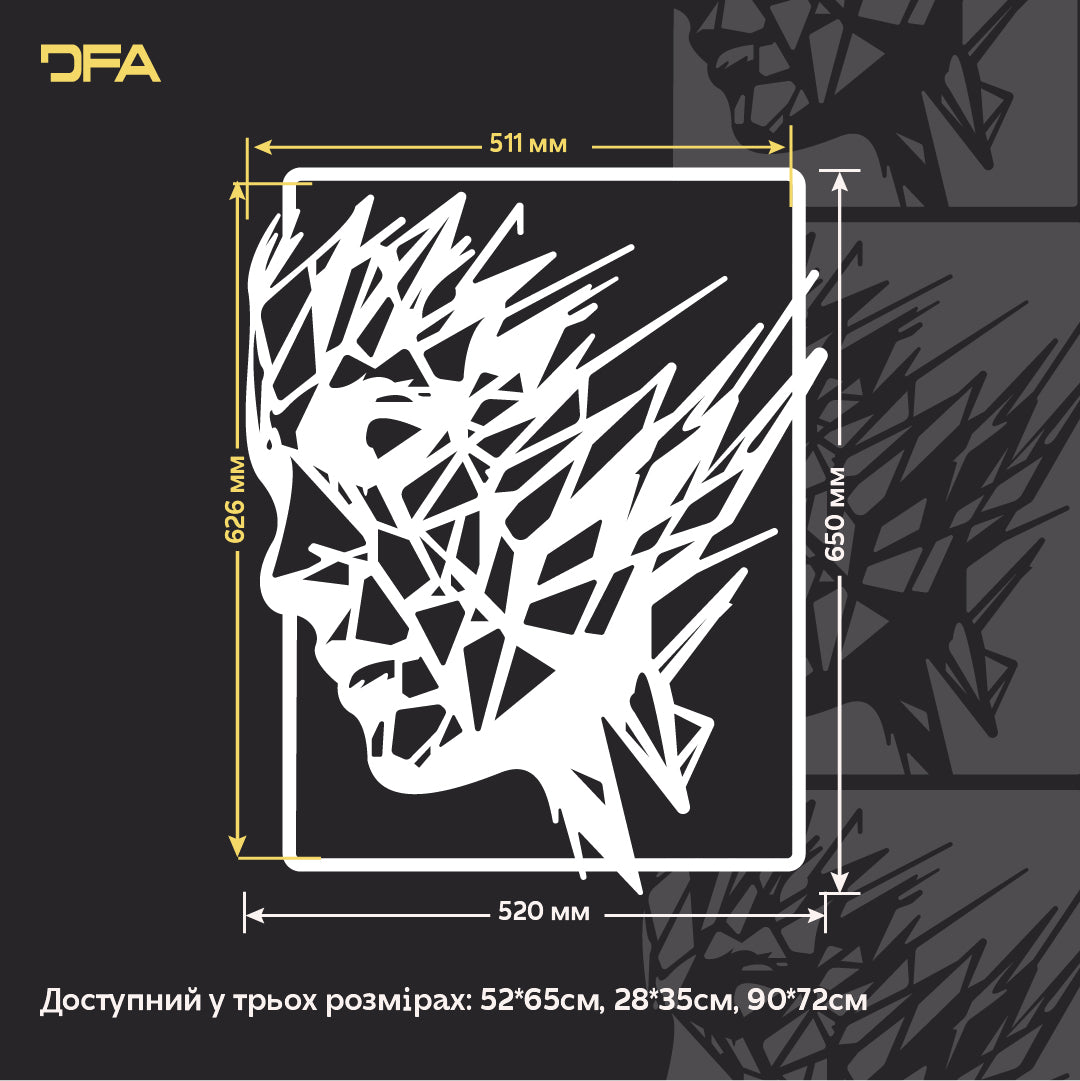 Створіть сучасний арт-декор з трафаретом DFA Лофт Профіль обличчя 0.3-1 мм (L00059)