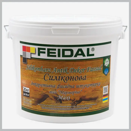 Силіконова фасадна штукатурка тип "Марморіно" Feidal Silikonharz Antik Dekor Fassad Maxi