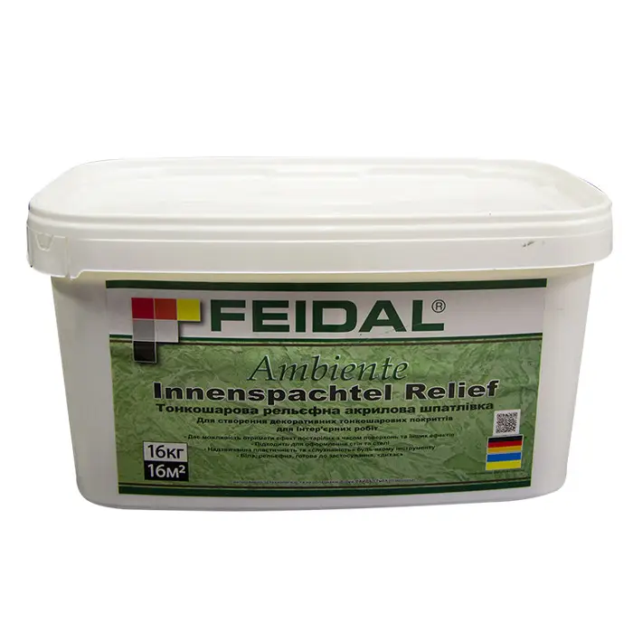 Тонкошарова рельєфна акрилова шпаклівка Feidal Ambiente Innenspachtel Relief