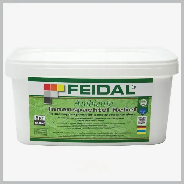 Тонкошарова рельєфна акрилова шпаклівка Feidal Ambiente Innenspachtel Relief