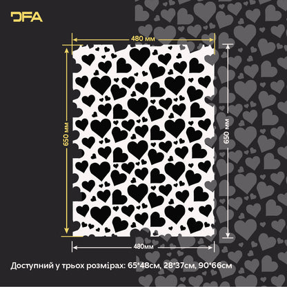 Трафарет DFA Сердечки – яскраві та милі малюнки для дитячих кімнат 0.3-1 мм (E00089)
