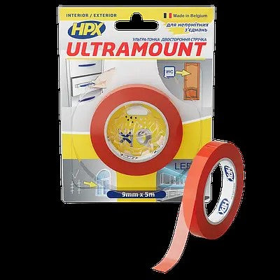 ULTRA MOUNT - 9мм x 5м - ультра-тонка прозора монтажна стрічка для непомітних з'єднань