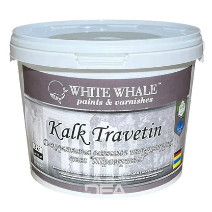 Декоративна вапняна штукатурка White Whale Kalk Traverrtino