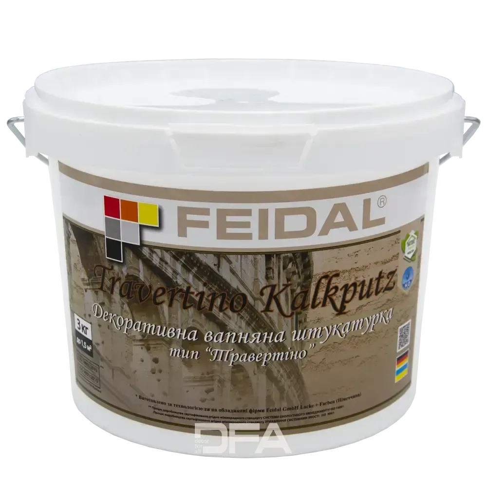 Вапняна декоративна штукатурка Feidal Travertino Kalkputz