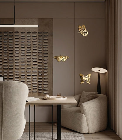Великі дзеркальні метелики DFA – декор, який додає легкості та витонченості, 3 шт (YA00102), 3 шт