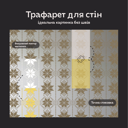 Трафарет DFA Вишиванка в етно стилі для штукатурки та фарби 0.3-1мм (Z00088)